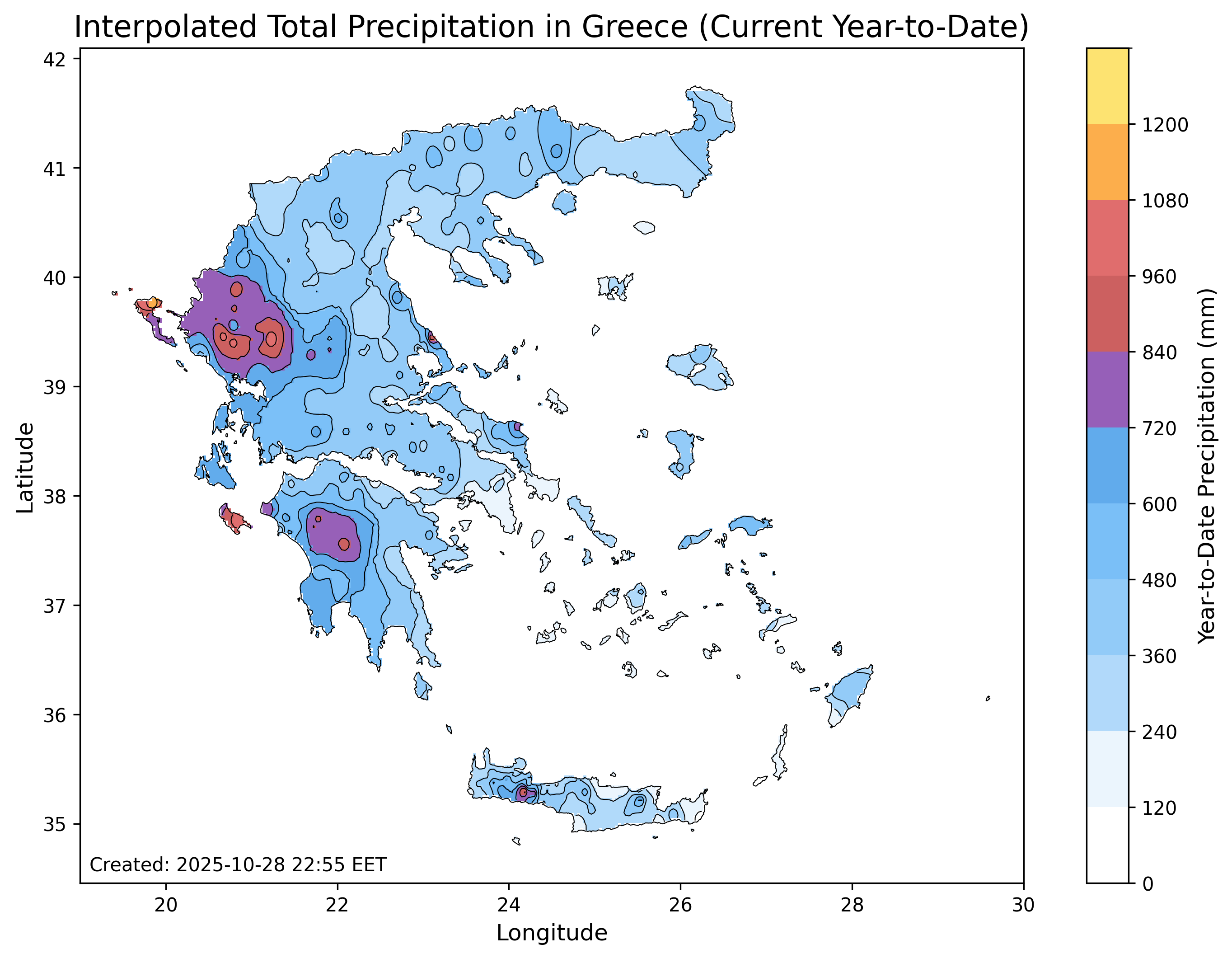 Year-to-Date Precipitation Map